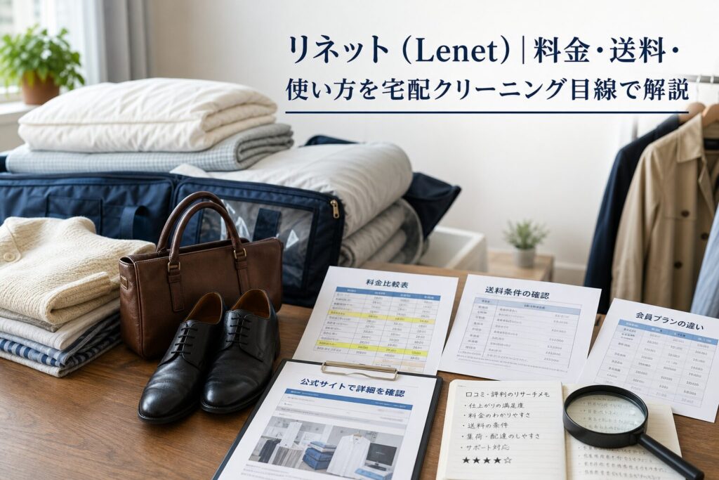 リネット（Lenet）|料金・送料・使い方を宅配クリーニング目線で解説のアイキャッチ画像