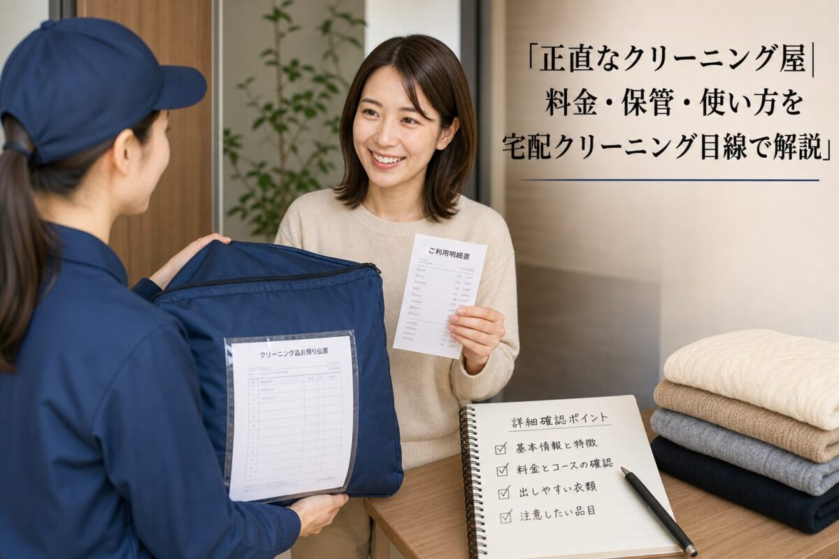 正直なクリーニング屋|料金・保管・使い方を宅配クリーニング目線で解説のアイキャッチ画像
