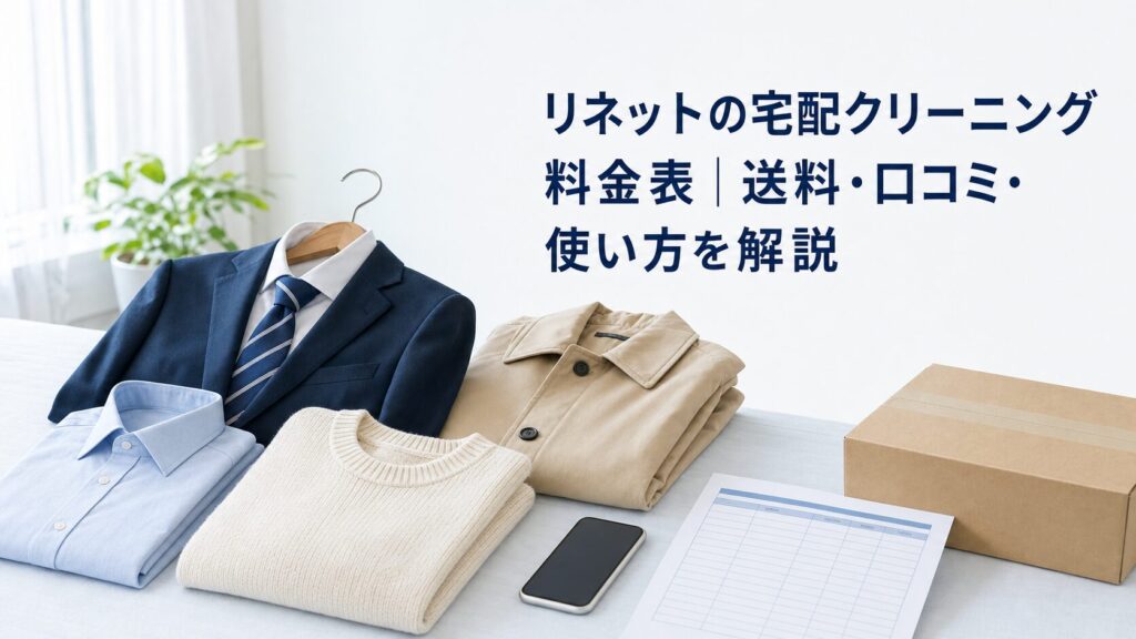 リネットの宅配クリーニング料金表と送料・口コミ・使い方